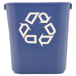 Load image into Gallery viewer, Deskside Recycling Container, Small, 13.63 Qt, Plastic, Blue