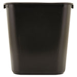 Load image into Gallery viewer, Deskside Plastic Wastebasket, 7 Gal, Plastic, Black