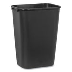 Load image into Gallery viewer, Deskside Plastic Wastebasket, 10.25 Gal, Plastic, Black