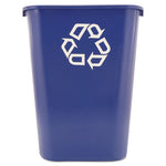 Load image into Gallery viewer, Deskside Recycling Container With Symbol, Large, 41.25 Qt, Plastic, Blue