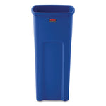Load image into Gallery viewer, Untouchable Square Waste Receptacle, 23 Gal, Plastic, Blue