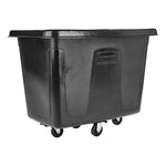 Load image into Gallery viewer, Cube Truck, 12 Cu Ft, 400 Lb Capacity, Medium-density Polyethylene/metal Frame, Black