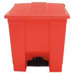 Load image into Gallery viewer, Indoor Utility Step-on Waste Container, 8 Gal, Plastic, Red