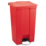 Load image into Gallery viewer, Indoor Utility Step-on Waste Container, 23 Gal, Plastic, Red