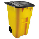 Load image into Gallery viewer, Square Brute Rollout Container, 50 Gal, Molded Plastic, Yellow