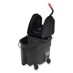 Load image into Gallery viewer, Wavebrake 2.0 Bucket/wringer Combos, Down-press, 35 Qt, Plastic, Black