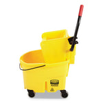 Load image into Gallery viewer, Wavebrake 2.0 Bucket/wringer Combos, Side-press, 26 Qt, Plastic, Yellow