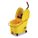 Load image into Gallery viewer, Wavebrake 2.0 Bucket/wringer Combos, Down-press, 44 Qt, Plastic, Yellow