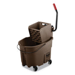 Load image into Gallery viewer, Wavebrake 2.0 Bucket/wringer Combos, Side-press, 35 Qt, Plastic, Brown
