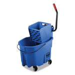 Load image into Gallery viewer, Wavebrake 2.0 Bucket/wringer Combos, Side-press, 35 Qt, Plastic, Blue