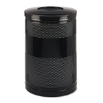 Load image into Gallery viewer, Classics Perforated Open Top Receptacle, 51 Gal, Steel, Black