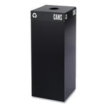 Load image into Gallery viewer, Public Square Recycling Receptacles, Can Recycling, 37 Gal, Steel, Black