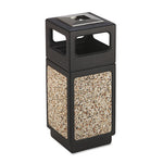 Load image into Gallery viewer, Canmeleon Aggregate Panel Receptacles, 15 Gal, Polyethylene/stainless Steel, Black