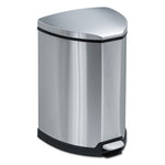Load image into Gallery viewer, Step-on Receptacle, 4 Gal, Stainless Steel, Chrome/black
