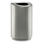 Load image into Gallery viewer, Open Top Round Waste Receptacle, 30 Gal, Steel, Silver, Ships In 1-3 Business Days