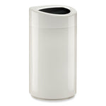 Load image into Gallery viewer, Open Top Oval Waste Receptacle, 14 Gal, Steel, White, Ships In 1-3 Business Days