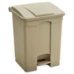 Load image into Gallery viewer, Large Capacity Plastic Step-on Receptacle, 17 Gal, Plastic, Tan