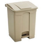 Load image into Gallery viewer, Large Capacity Plastic Step-on Receptacle, 23 Gal, Plastic, Tan
