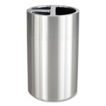 Load image into Gallery viewer, Triple Recycling Receptacle, 40 Gal, Steel, Brushed Aluminum, Ships In 1-3 Business Days