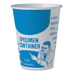 Load image into Gallery viewer, Paper Specimen Cups, 8 Oz, Blue/white, 50/sleeve, 20 Sleeves/carton