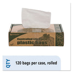 Load image into Gallery viewer, Controlled Life-cycle Plastic Trash Bags, 13 Gal, 0.7 Mil, 24" X 30", White, 120/box
