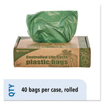 Load image into Gallery viewer, Controlled Life-cycle Plastic Trash Bags, 33 Gal, 1.1 Mil, 33" X 40", Green, 40/box