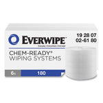 Load image into Gallery viewer, Chem-ready Dry Wipes, 1-ply, 5 X 2.16, Unscented, White, 180/roll, 6 Rolls/carton