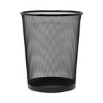 Load image into Gallery viewer, Mesh Wastebasket, 18 Qt, Steel Mesh, Black