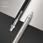 Load image into Gallery viewer, Personalized Parker IM Ballpoint Pen – Stainless Steel | Custom Laser Engraved | Parker Gift Box
