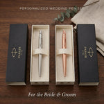 Load image into Gallery viewer, Personalized Parker Wedding Pen Set, Engraved Bride &amp; Groom Pens, Custom Couple Gift, Wedding Keepsake

