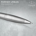 Load image into Gallery viewer, Personalized Parker Urban Ballpoint Pen, Engraved Stainless Steel Executive Gift
