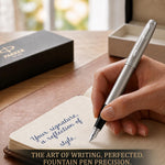 Load image into Gallery viewer, Personalized Parker Jotter Stainless Steel Fountain Pen, Engraved Luxury Gift, Custom Writer's Instrument
