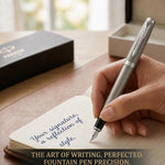 Load image into Gallery viewer, Personalized Parker IM Stainless Steel Fountain Pen, Engraved Executive Gift
