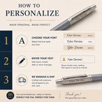 Load image into Gallery viewer, Personalized Parker Jotter XL Ballpoint Pen: Matte Gray Custom Engraved Luxury Pen Set Gift Box for Doctor,  Wedding, Graduation, Teacher
