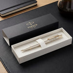 Load image into Gallery viewer, Personalized Parker IM Ballpoint Pen, Engraved Champagne Monochrome Luxury Gift
