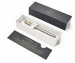 Load image into Gallery viewer, Personalized Parker IM Rollerball Pen – Brushed Metal Gold Trim, Engraved Gift Box
