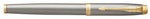 Load image into Gallery viewer, Personalized Parker IM Rollerball Pen – Brushed Metal Gold Trim, Engraved Gift Box
