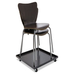 Load image into Gallery viewer, Stacking Chair Dolly, Metal, 320 Lb Capacity, 22.44&quot; X 22.44&quot; X 3.93&quot;, Black
