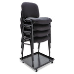 Load image into Gallery viewer, Stacking Chair Dolly, Metal, 320 Lb Capacity, 22.44&quot; X 22.44&quot; X 3.93&quot;, Black
