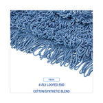 Load image into Gallery viewer, Dust Mop Head, Cotton/synthetic Blend, 48&quot; X 5&quot;, Blue
