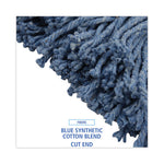 Load image into Gallery viewer, Mop Head, Standard Head, Cotton/synthetic Fiber, Cut-end, #20, Blue, 12/carton
