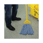 Load image into Gallery viewer, Mop Head, Standard Head, Cotton/synthetic Fiber, Cut-end, #20, Blue, 12/carton
