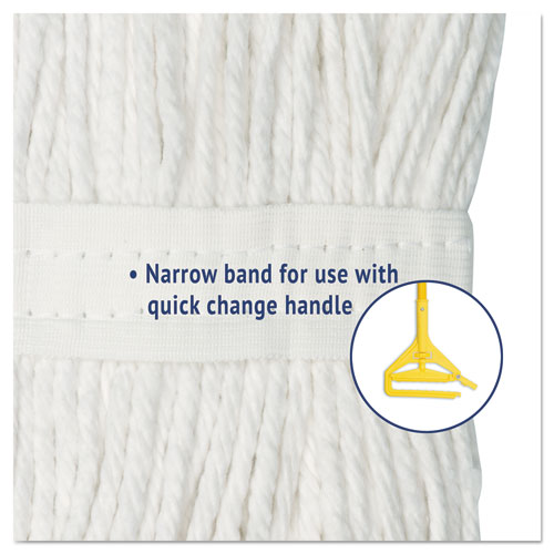 Cut-end Wet Mop Head, Cotton, No. 20, White