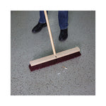 Load image into Gallery viewer, Floor Brush Head, 3.25&quot; Maroon Stiff Polypropylene Bristles, 24&quot; Brush
