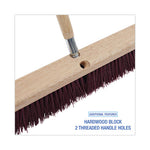 Load image into Gallery viewer, Floor Brush Head, 3.25&quot; Maroon Stiff Polypropylene Bristles, 24&quot; Brush
