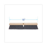 Load image into Gallery viewer, Floor Brush Head, 3&quot; Gray Flagged Polypropylene Bristles, 18&quot; Brush
