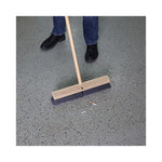 Load image into Gallery viewer, Floor Brush Head, 3&quot; Gray Flagged Polypropylene Bristles, 18&quot; Brush
