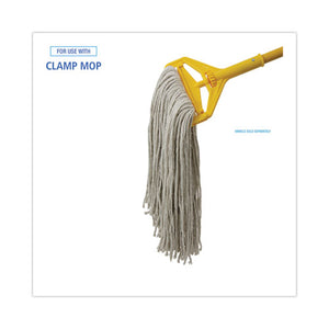 Premium Cut-end Wet Mop Heads, Cotton, 20oz, White, 12/carton