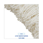 Load image into Gallery viewer, Mop Head, Premium Saddleback Head, Rayon Fiber, 24-oz., White, 12/carton
