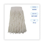 Load image into Gallery viewer, Mop Head, Premium Saddleback Head, Rayon Fiber, 24-oz., White, 12/carton
